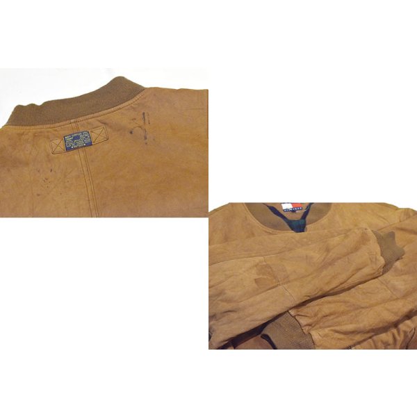 画像3: 【90’s】【トミーヒルフィガー】【TOMMY HILFIGER】【MA-1タイプ】【スエードレザージャケット】【ブラウン】【サイズXL】