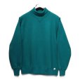 画像1: 【90’s】【ビンテージ】【USA製】【ラッセル】【Russell】【タートルネックスウェット】【エメラルドグリーン】【前V】【サイズL】<br> (1)