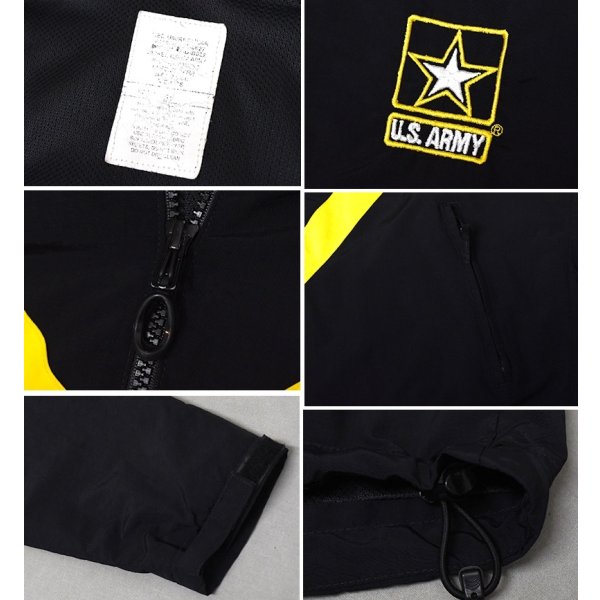 画像2: 【ビンテージ】【米軍実物】【U.S. ARMY】【APFU】【フィジカルユニフォーム】【トレーニングジャケット】【黒×黄】【サイズM-R】 