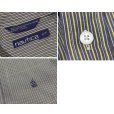 画像2: ビンテージ【ノーティカ】【nautica】【黄×グレー】【ピンストライプ】【ボタンダウンシャツ】【サイズS】 (2)