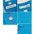画像2: ビンテージ【キャシャレル】【cacharel】【青×赤】【幾何学模様】【長袖シャツ】【サイズM】 (2)