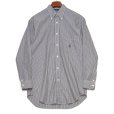 画像1: ビンテージ【ノーティカ】【nautica】【黄×グレー】【ピンストライプ】【ボタンダウンシャツ】【サイズS】 (1)
