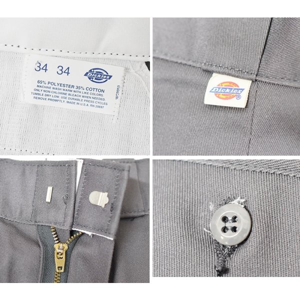 画像2: 【デッドストック】【80’s】【USA製】【ディッキーズ】【Dickies】【ワークパンツ】【グレー】【W34】