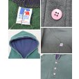 画像2: 【90’s】【ビンテージ】【USA製】【ラッセル】【Russell】【ヘンリーネックパーカー】【グリーン】【無地】【ワッフル裏地】【サイズXL】 (2)
