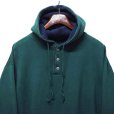 画像3: 【90’s】【ビンテージ】【USA製】【ラッセル】【Russell】【ヘンリーネックパーカー】【グリーン】【無地】【ワッフル裏地】【サイズXL】 (3)
