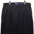 画像3: ビンテージ【ラルフローレン】【Ralph Lauren】【Polo】【ANDREW PANT】【2タック】【チノパンツ】【ブラック】【W34】 (3)