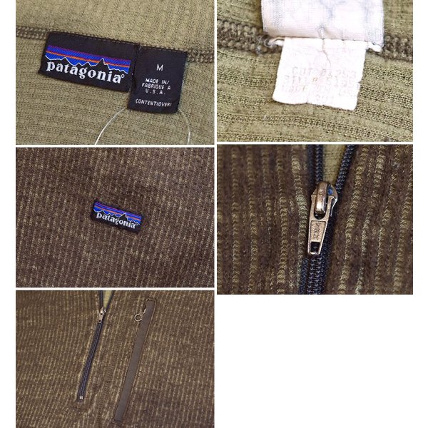 画像2: 【00’s】【USA製】【パタゴニア】【Patagonia】【オリーブ×黄緑】【縦編み】アルピニストセーター【ハーフジップフリース】【サイズM】 