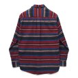 画像3: 【ジェイクルー】【J.CREW】【ポルトガル製】【赤×黒×青】【ボーダー】【フランネルシャツ】【サイズS】<br> (3)