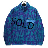 【2017年】【パタゴニア】【Patagonia】【シンチラスナップT】【幾何学模様】【ターコイズ×紫×水色】【サイズM】 