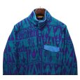 画像3: 【2017年】【パタゴニア】【Patagonia】【シンチラスナップT】【幾何学模様】【ターコイズ×紫×水色】【サイズM】<br> (3)