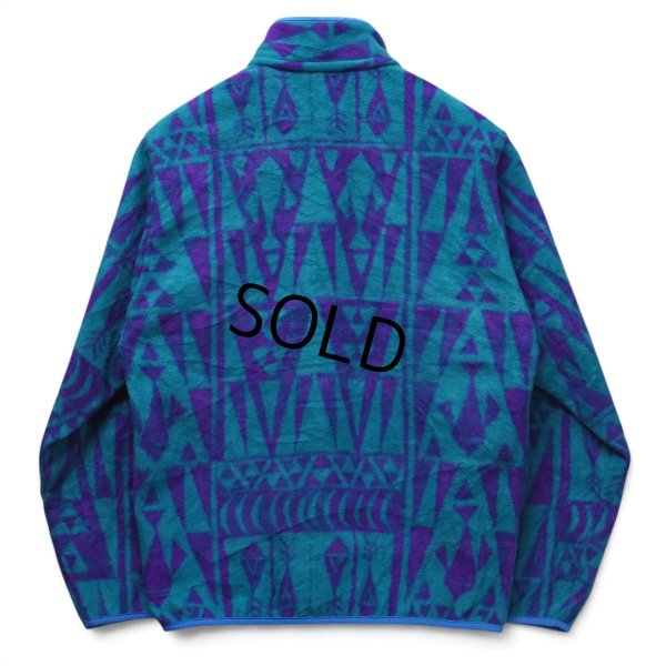 画像4: 【2017年】【パタゴニア】【Patagonia】【シンチラスナップT】【幾何学模様】【ターコイズ×紫×水色】【サイズM】 