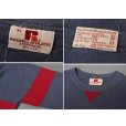 画像2: 【90’s】【ビンテージ】【USA製】【ラッセル】【Russell】【前V】【チャコール×赤】【切り替え】【クルーネックスウェット】【サイズXL】<br> (2)