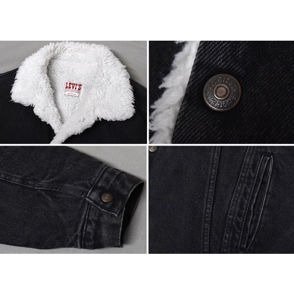 画像3: 【80’s】ビンテージ【USA製】【リーバイス】【Levi’s】【70609】【ブラックデニム】【ボアジャケット】【サイズL】 