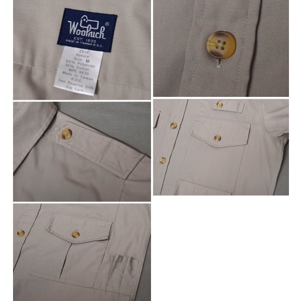 画像2: 【ビンテージ】【ウールリッチ】【Woolrich】【ハンティングシャツ】【多ポケット】【ベージュ】【サイズM】 