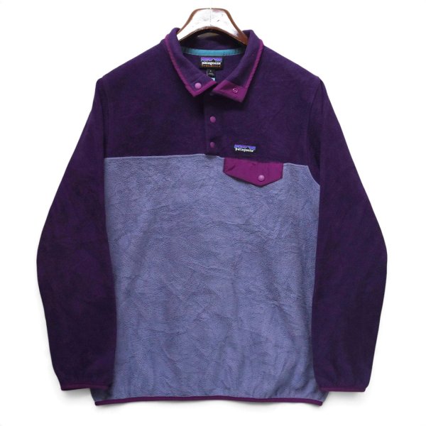 画像1: 【00's】【パタゴニア】【Patagonia】【シンチラ】【Synchilla】【スナップT】【フリース】【紫×グレー】切替【サイズL】 