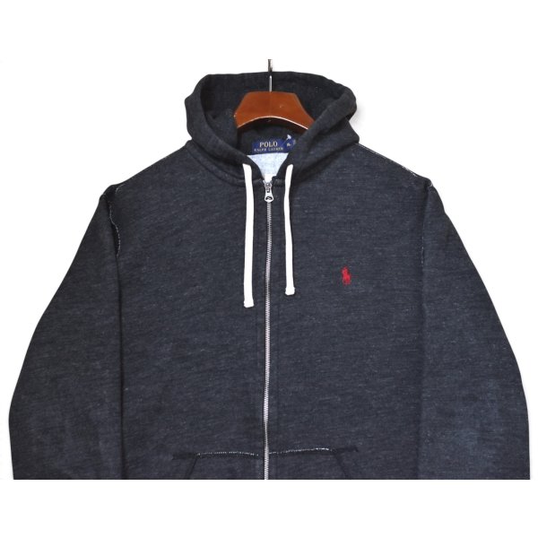画像4: 【ポロ ラルフローレン】【POLO RALPH LAUREN】【裏起毛】【フルジップパーカー】【ポニー刺繍】【チャコールグレー】【サイズXL】 