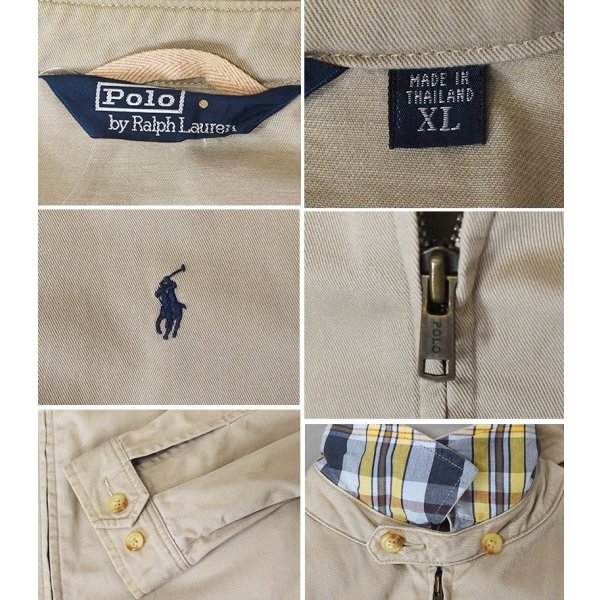 画像2: 【80’s〜】ビンテージ【ラルフローレン】【Ralph Lauren】【ベージュ】【スイングトップ】コットン【ブルゾン】【サイズXL】 