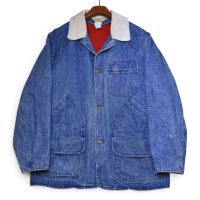 【80’s】【ビンテージ】【エルエルビーン】【L.L.Bean】【デニムハンティングジャケット】【コーデュロイ襟】【赤裏地】ライナー付き【サイズL程度】 