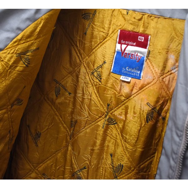 画像6: 【ビンテージ】【カタリナ】【Catalina】【Varsity】【グレー】【中綿入り】【カップショルダーショルダージャケット】【TALONジッパー】【サイズ40】 