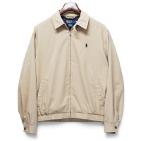【ラルフローレン】【Polo Ralph Lauren】【ベージュ】【ポリコットン】【スイングトップ】【ブルゾン】【サイズM】