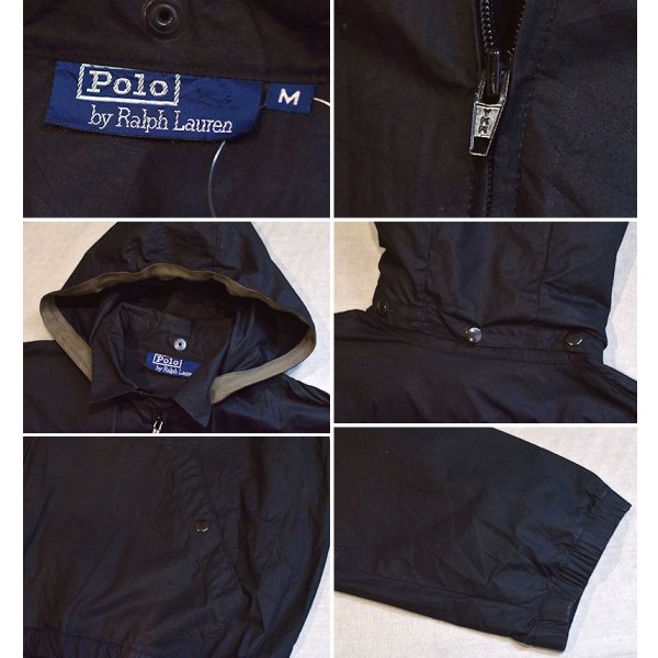 画像2: 【90’s】ビンテージ【ポロ ラルフローレン】【Polo by Ralph Lauren】【黒】【フード付き】【コットンフルジップブルゾン】【サイズM】 