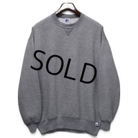 【90’s】【USA製】【ビンテージ】【ラッセル】【Russell Athletic】【グレー】【無地】【前V】【クルーネックスウェット】【サイズXL】 
