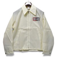【デッドストック】【チャンピオン】【CHAMPION】【レーシングジャケット】【クリーム】【ナイロン100%】【サイズM】 