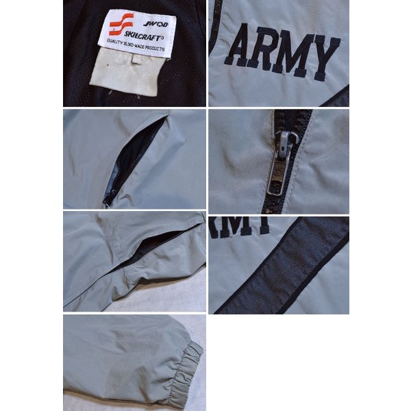 画像2: 【米軍】【US ARMY】【IPFU】【SKILCRAFT】スキルクラフト【ARMY刺繡】【グレー×黒】フルジップ【ナイロンジャケット】【サイズXL程度】 