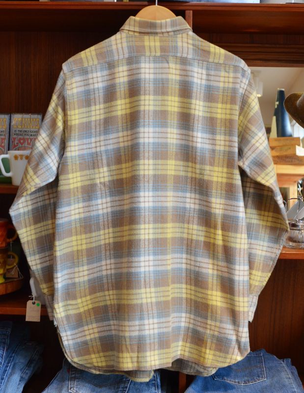 50's【ビンテージ】【big mike】【マチ付きネルシャツ】ワークシャツ【サイズM程度】 八千代の古着屋