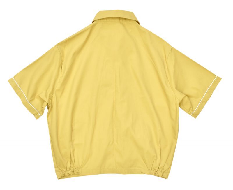 60's 【ビンテージ】【Brentwood】【黄色】【半袖ジップアップシャツ】半袖ブルゾン【サイズXL】 千葉県八千代市勝田台の古着屋ノー