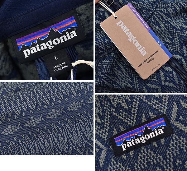 未使用品!!【パタゴニア】patagonia ベターセーター 1/4ジップ【FALCONER LEGEND NEW NAVY】【サイズL