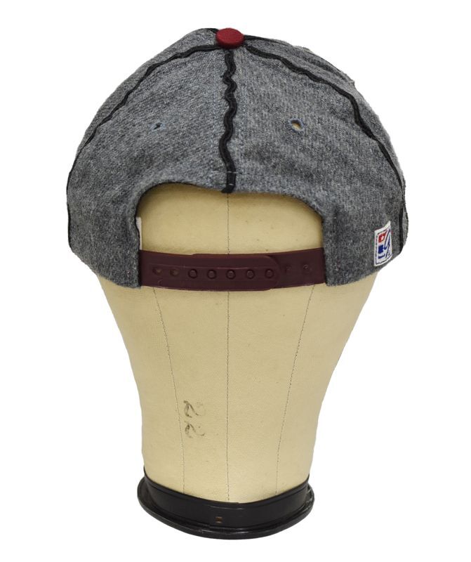 90's【USA製】ビンテージ【ワシントンレッドスキンズ】【インディアン】【Washington】【グレー×エンジ】【ウールキャップ