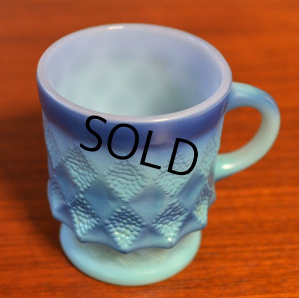 画像3: 【アンティーク】【ビンテージ】【ファイヤーキング】【fire king】【キンバリー】★【青】【ブルー】【マグカップ】 (3)