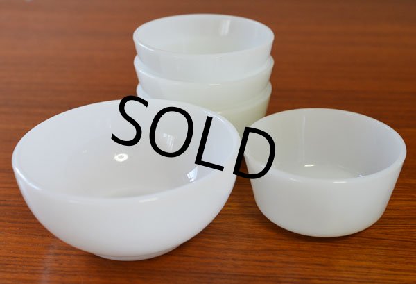 画像4: ビンテージ【アンティーク】【ファイヤーキング】fire king【ホワイト】★【カスタードカップ】【小鉢】DD1130-1 (4)