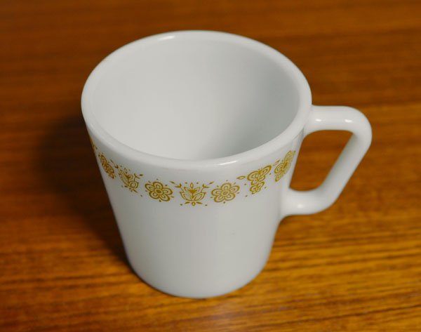 画像3: アンティーク【PYREX】【オールドパイレックス】【バタフライゴールド】★【マグカップ】 (3)