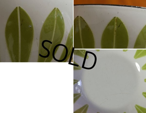 画像2: 【北欧】★【キャサリンホルム】【ロータス】★【緑x白】【エナメルボウル】【ホーロー】【14cm】  (2)