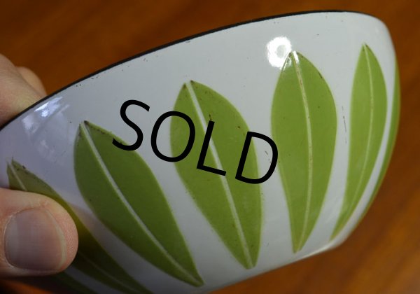 画像4: 【北欧】★【キャサリンホルム】【ロータス】★【緑x白】【エナメルボウル】【ホーロー】【14cm】  (4)