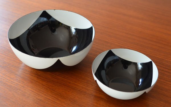 画像4: 【北欧】★【キャサリンホルム】 【白ｘ黒】★【ホーロー】★【エナメルボウル】★ 【14cm】 (4)