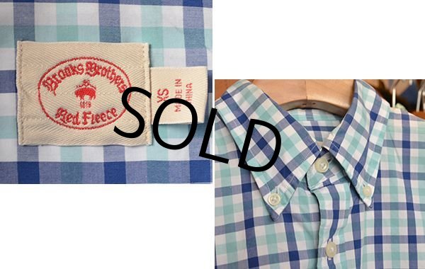 画像2: 【ブルックスブラザーズ】【青×水色】【ボタンダウンシャツ】【サイズＸＳ】  (2)