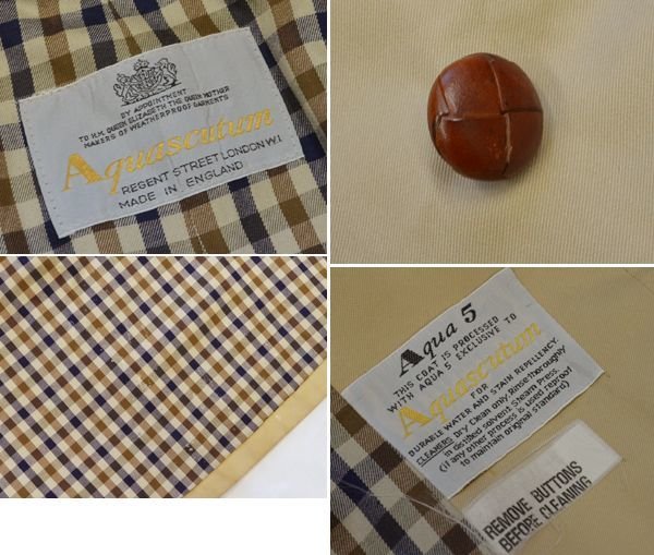 画像2: 【ビンテージ】イングランド製【アクアスキュータム】ロングコート　トレンチコート  (2)