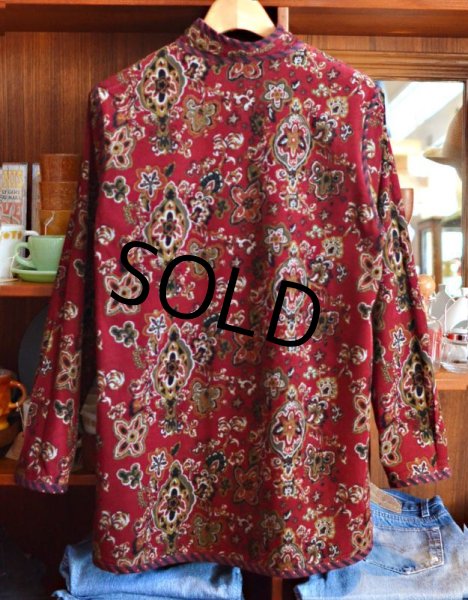 画像5: 【ビンテージ】【koos of course】【リバーシブル】【スタンドカラー】【コーデュロイジャケット】【バーガンディ】【ワインレッド】【サイズM】  (5)