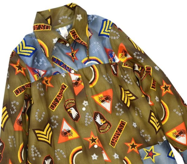 画像4: 70's ビンテージ【デッドストック】【ARMY】レディース【シャツジャケット】【レディース古着】【サイズM】  (4)