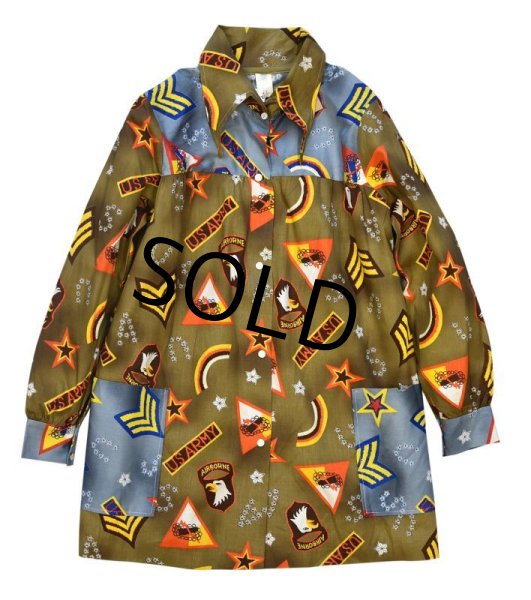 画像1: 70's ビンテージ【デッドストック】【ARMY】レディース【シャツジャケット】【レディース古着】【サイズＭ】  (1)