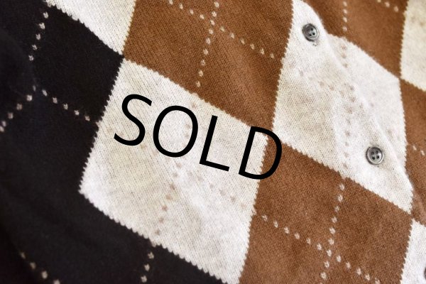 画像3: 【J.crew】【Jクルー】【カシミア100%】【アーガイルカーディガン】【レディース古着】【サイズXS】  (3)