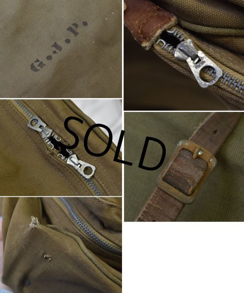 画像4: 40's【ビンテージ】WW2【米軍実物】【U.S.ARMY】【キャンバスxレザー】【ガーメントバッグ】【ガーメントケース】  (4)
