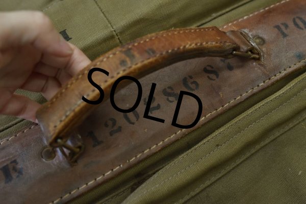 画像2: 40's【ビンテージ】WW2【米軍実物】【U.S.ARMY】【キャンバスxレザー】【ガーメントバッグ】【ガーメントケース】  (2)