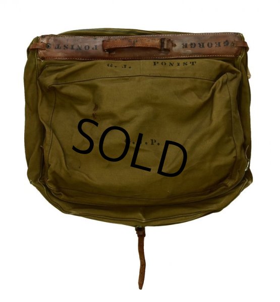 画像1: 40's【ビンテージ】WW2【米軍実物】【U.S.ARMY】【キャンバスxレザー】【ガーメントバッグ】【ガーメントケース】  (1)