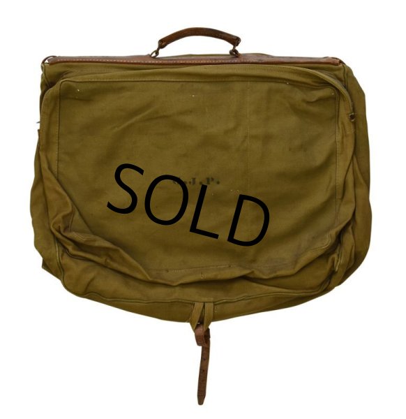 画像3: 40's【ビンテージ】WW2【米軍実物】【U.S.ARMY】【キャンバスxレザー】【ガーメントバッグ】【ガーメントケース】  (3)