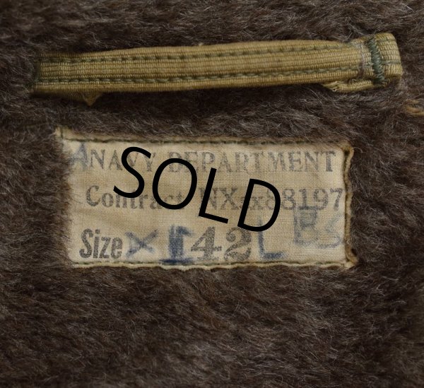 画像2: 40's【ビンテージ】【米軍実物】【U.S.NAVY】【N-1】【デッキジャケット】【サイズ４２】  (2)