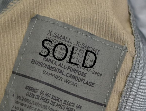 画像2: 【ビンテージ】【米軍実物】APECS【All Purpose Environmental Clothing System】【ゴアテックスパーカ】デジカモ【XS-XS】  (2)